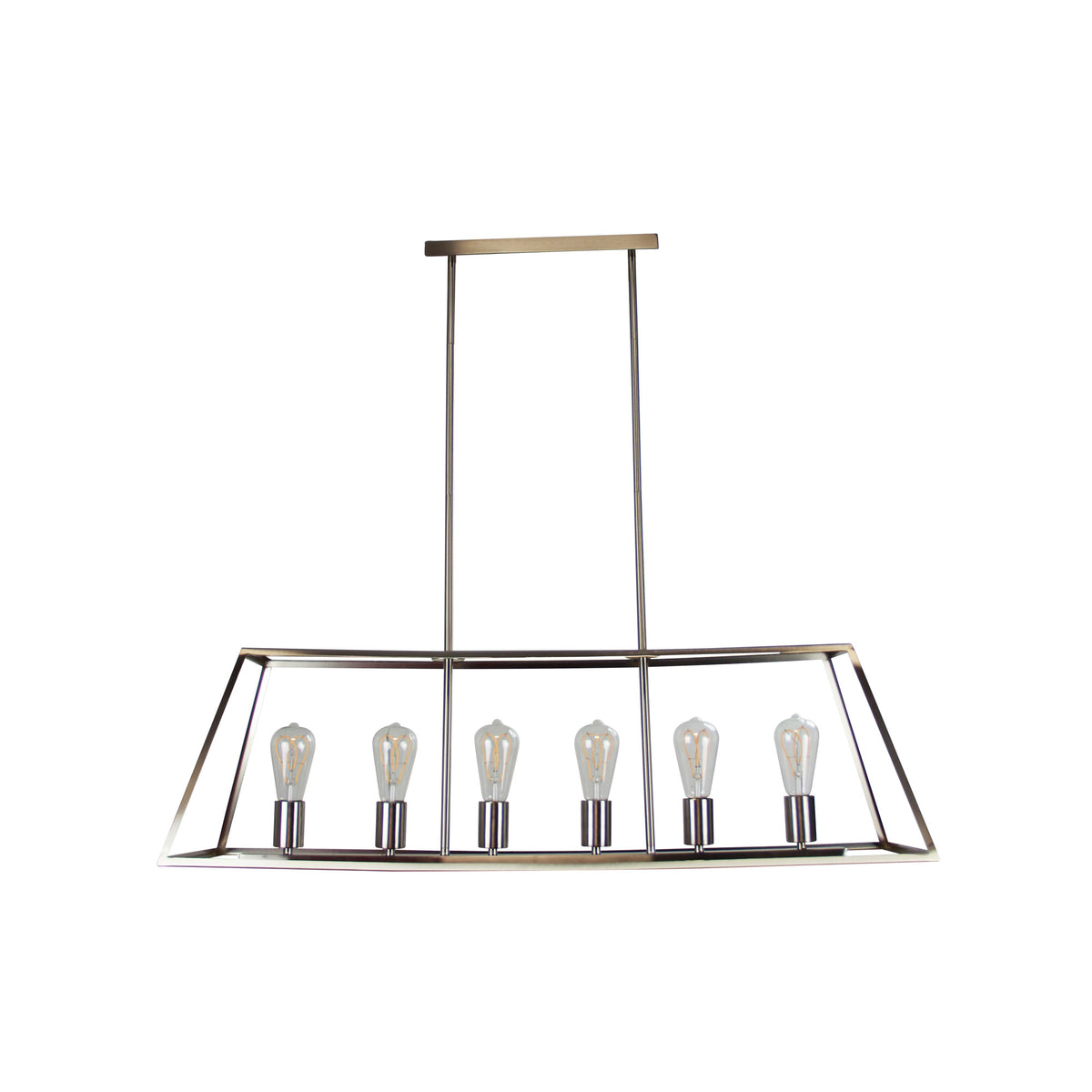 6 Light Urban Retro Pendant Brushed Chrome - Southport.100