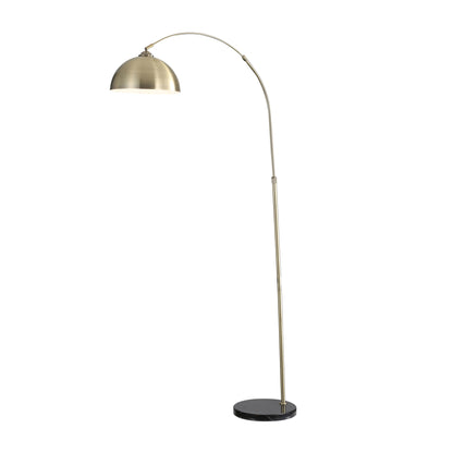 Arc Floor Lamp with Marble Base - Marmo Antique Brass