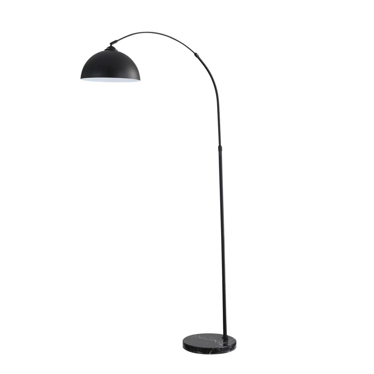 Arc Floor Lamp with Marble Base - Marmo Black