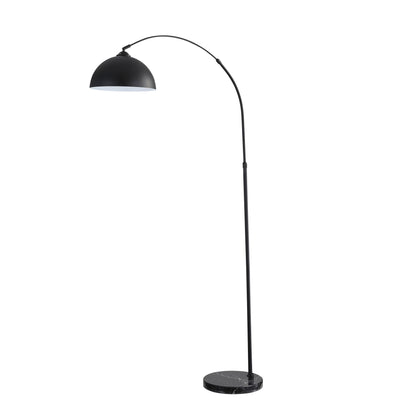 Arc Floor Lamp with Marble Base - Marmo Black