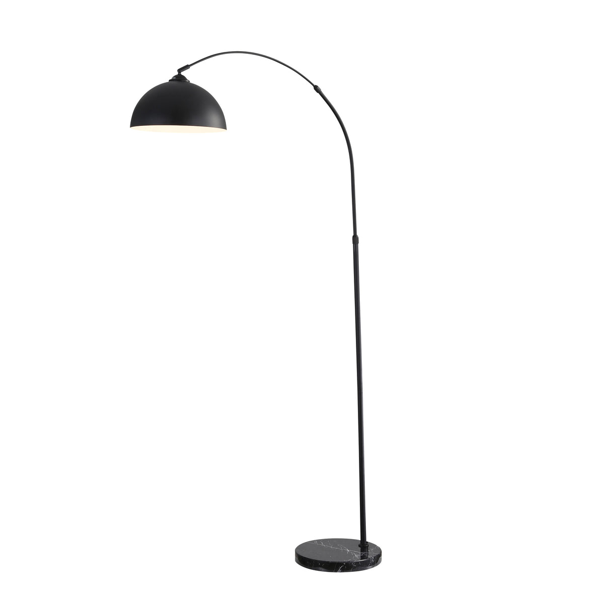 Arc Floor Lamp with Marble Base - Marmo Black