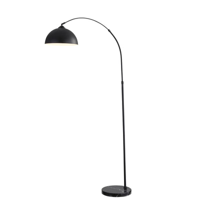 Arc Floor Lamp with Marble Base - Marmo Black