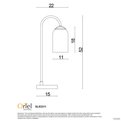 Opal Matt Glass Table Lamp - Arlington Table