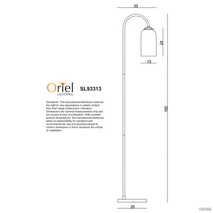 Opal Matt Glass Floor Lamp - Arlington Floor