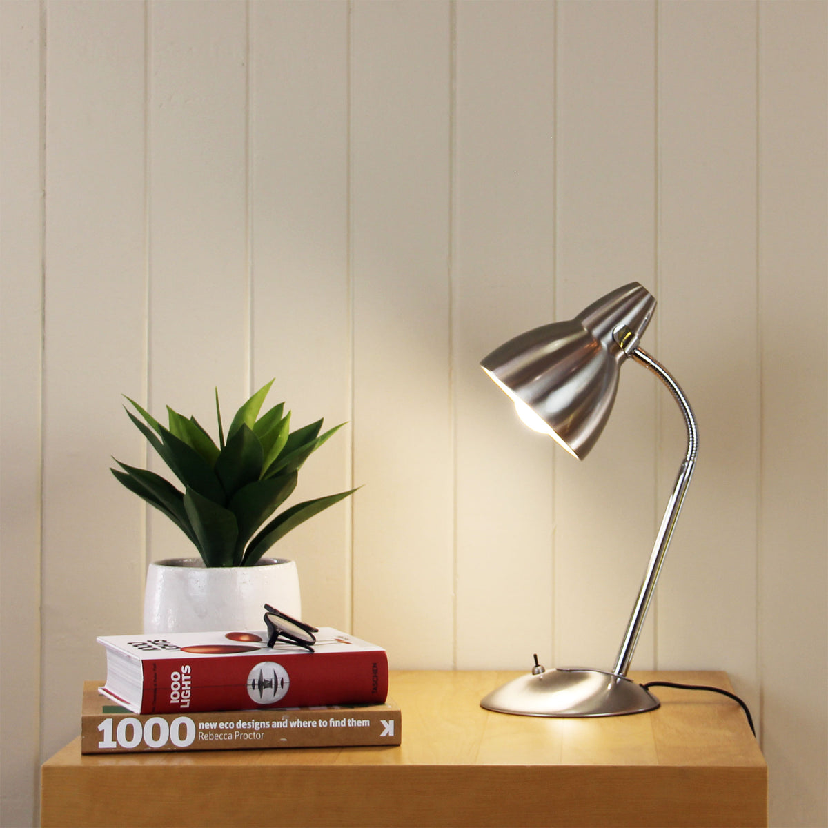 Classic Gooseneck Task Lamp - Trax Brushed Chrome