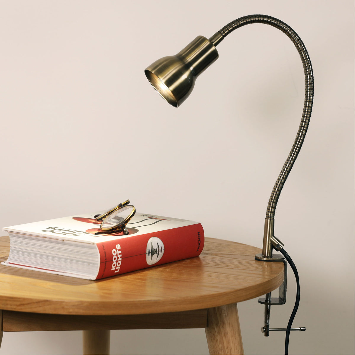 Gooseneck Clamp Lamp Antique Brass - Scope Antique Brass