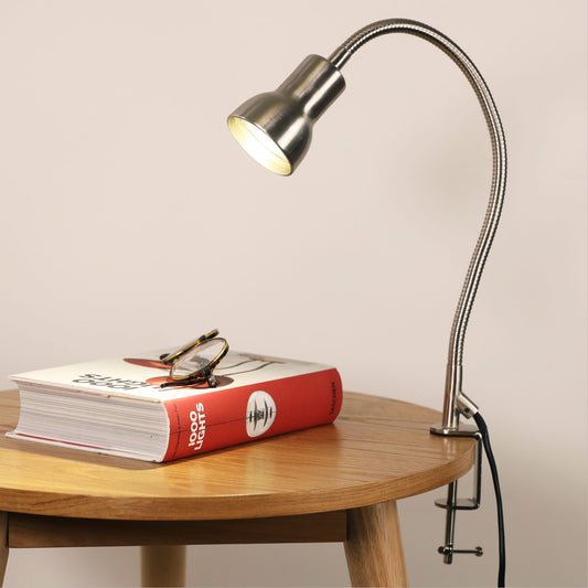 Gooseneck Clamp Lamp Brushed Chrome - Scope Brushed Chrome