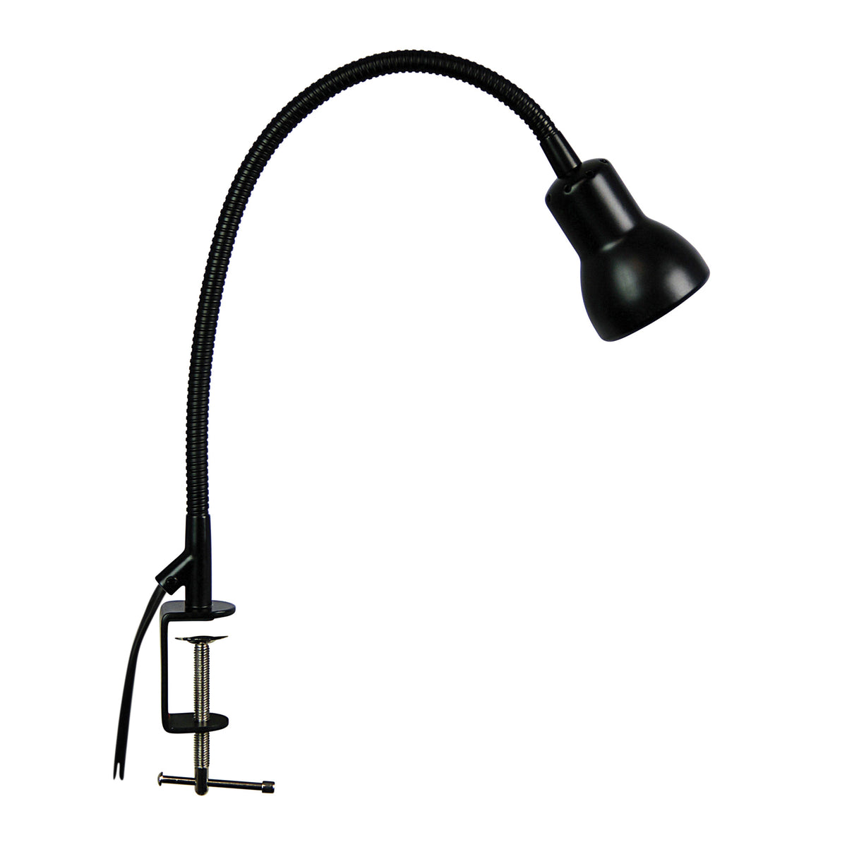Adjustable Gooseneck Clamp Lamp Black - Scope Black