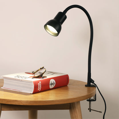 Adjustable Gooseneck Clamp Lamp Black - Scope Black