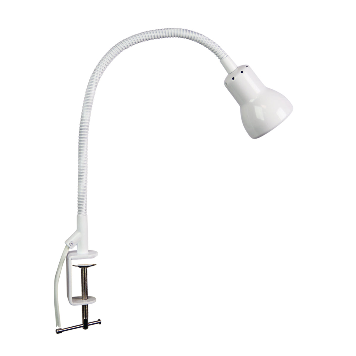 Adjustable Gooseneck Clamp Lamp White - Scope White