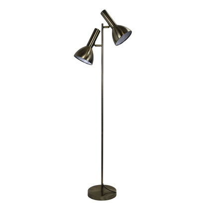 Mid-Century Twin Floor Lamp Antique Brass - Vespa Antique Brass
