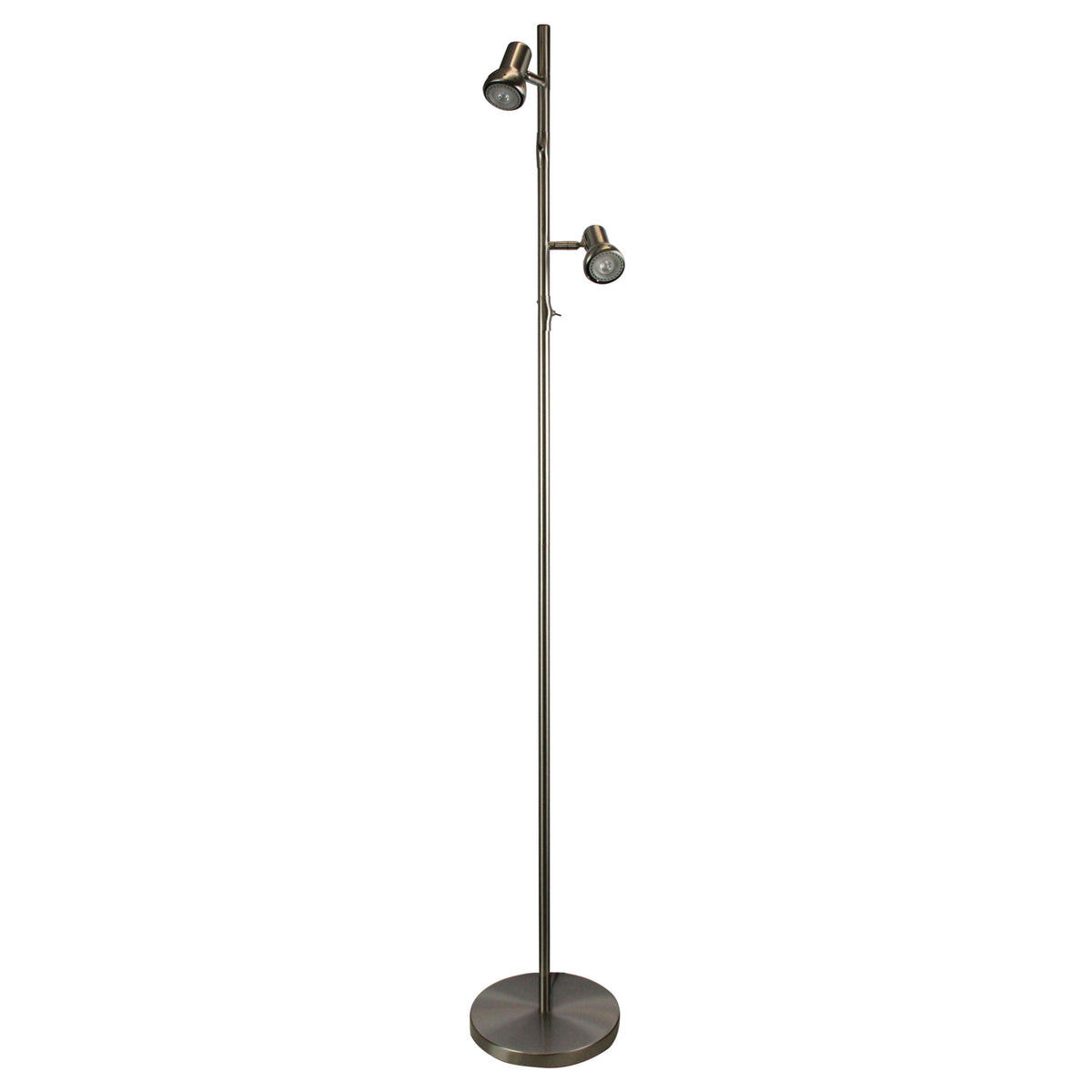 Twin Adjustable Floor Lamp - Daxam LED Antique Brass