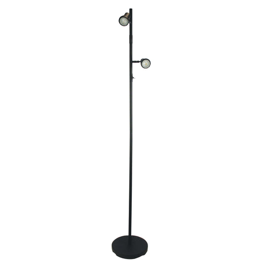 Twin Adjustable Floor Lamp - Daxam LED Black