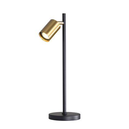 Desk Lamp Black and Satin Brass - Ponte Desk Bk/sb