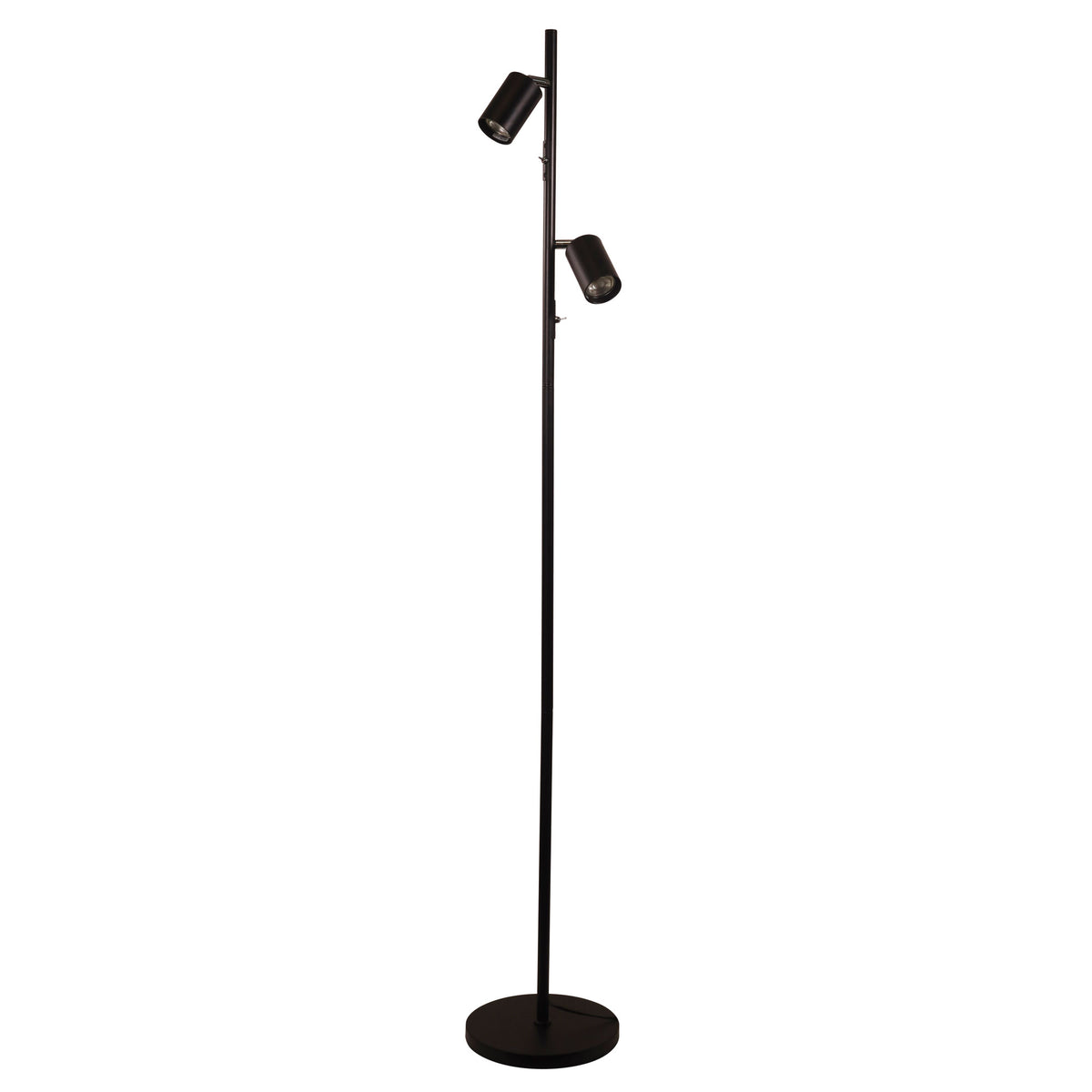 Adjustable Twin Floor Lamp Black - Ponte Floor Black