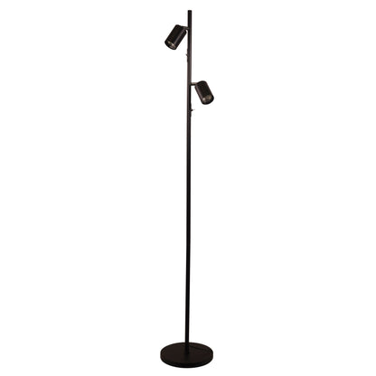 Adjustable Twin Floor Lamp Black - Ponte Floor Black