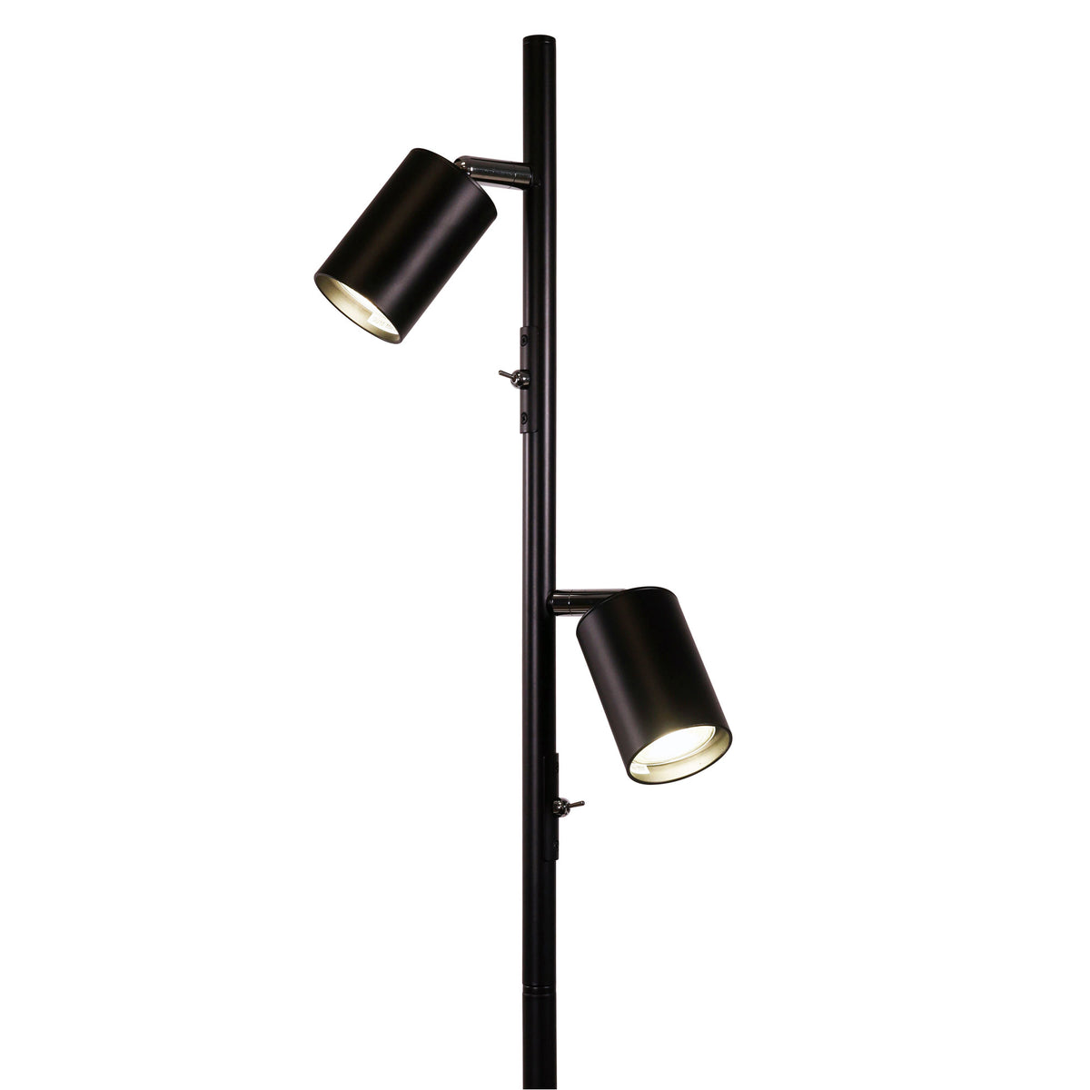 Adjustable Twin Floor Lamp Black - Ponte Floor Black