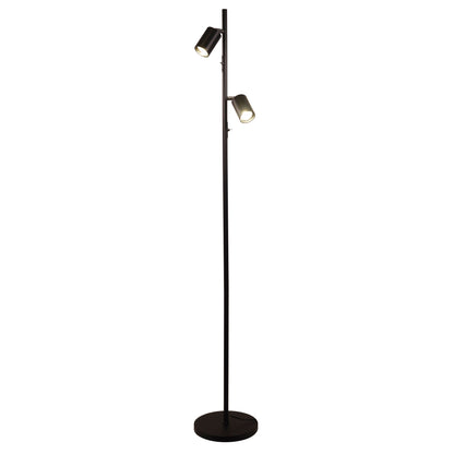 Adjustable Twin Floor Lamp Black - Ponte Floor Black