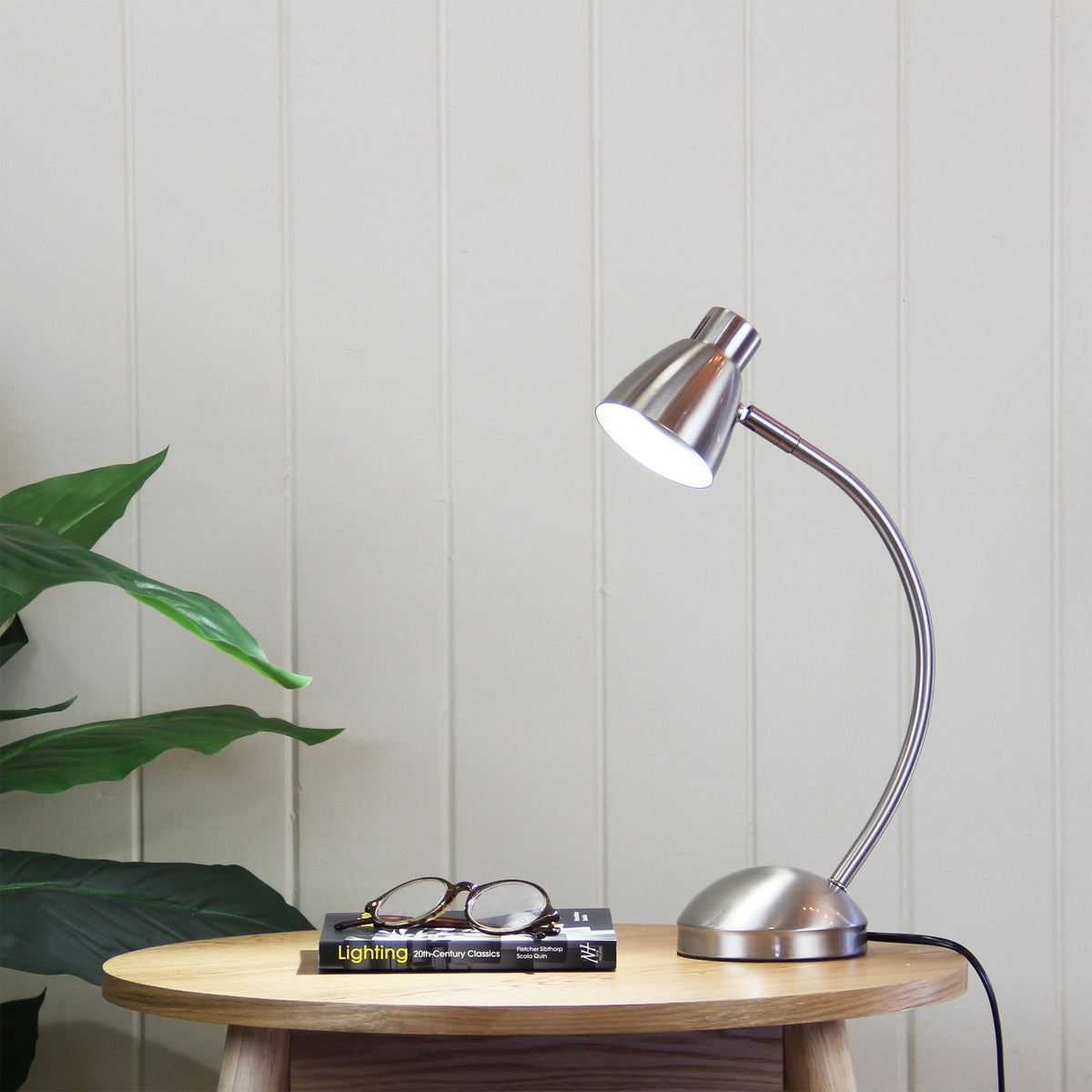 On-Off Brushed Chrome Touch Lamp - Nex Brushed Chrome