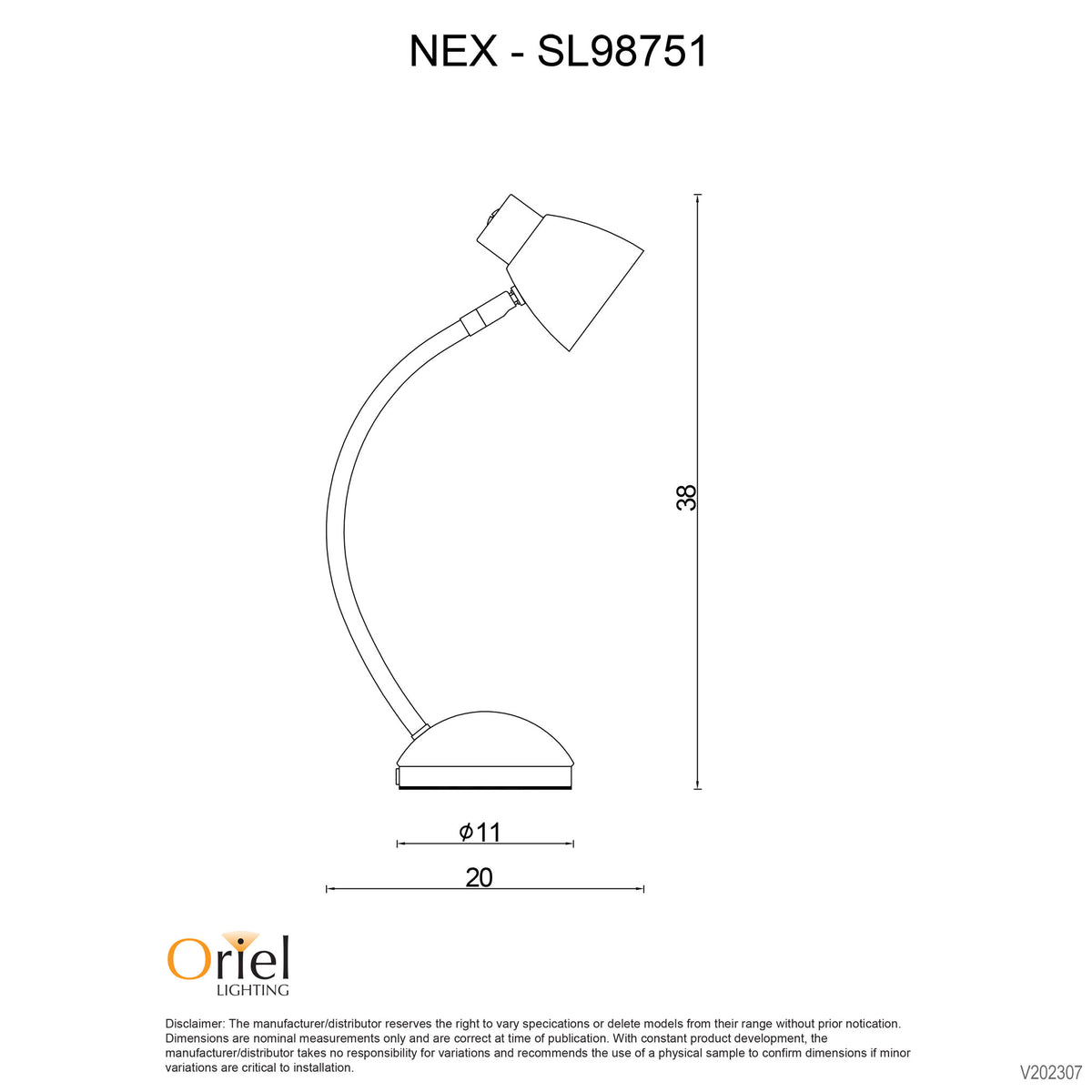 On-Off Gunmetal Touch Lamp - Nex Gunmetal