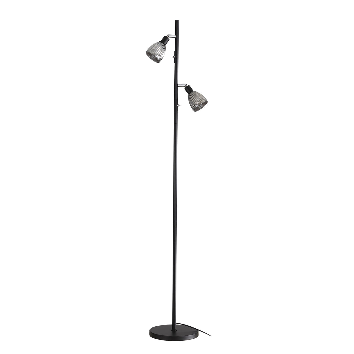 Smoked Glass Task Lamp - Alma Twin Floor