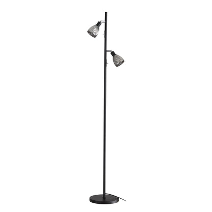Smoked Glass Task Lamp - Alma Twin Floor
