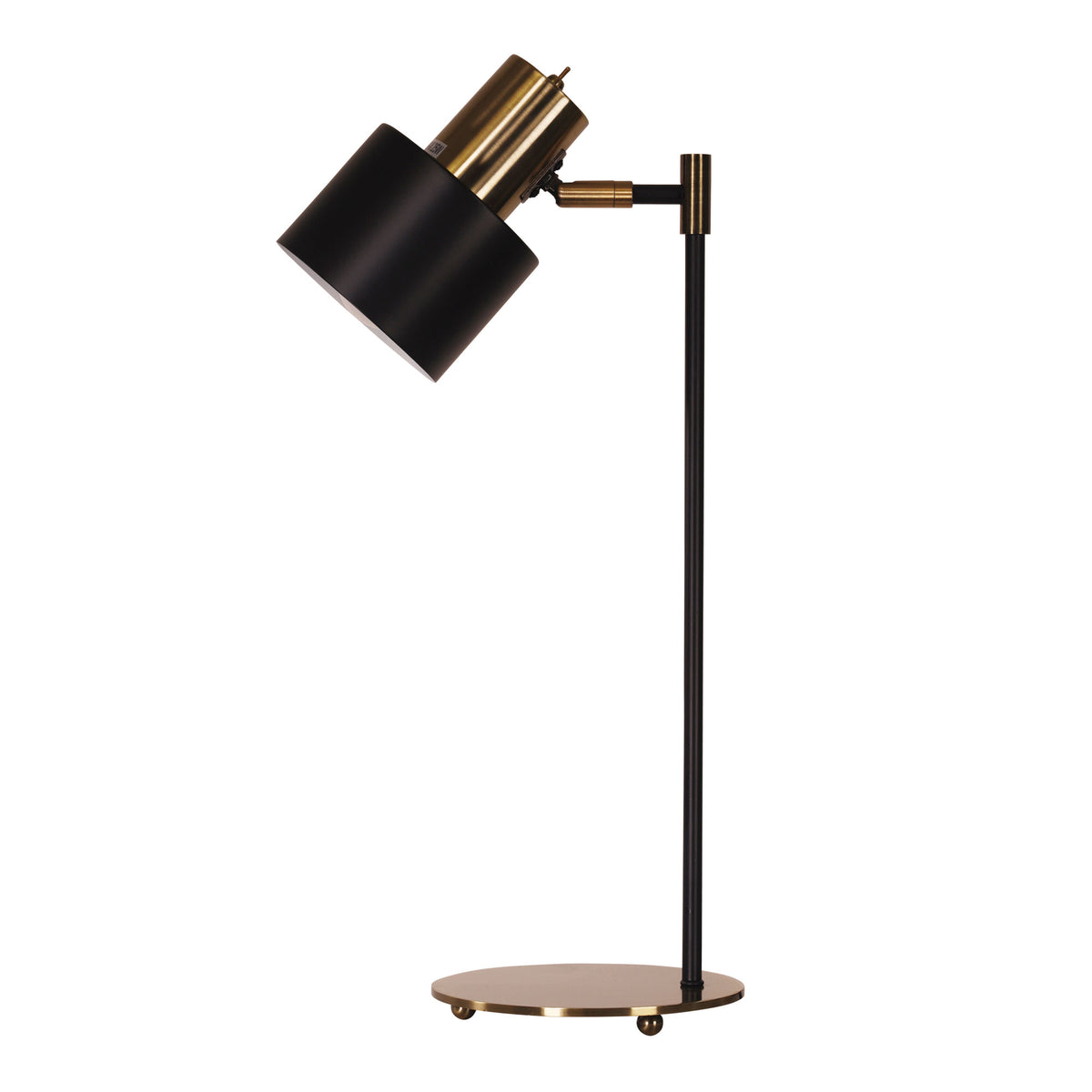 Mid-Century Task Lamp Black and Antique Brass - Ari Desk Lamp Ab