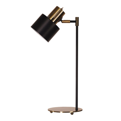 Mid-Century Task Lamp Black and Antique Brass - Ari Desk Lamp Ab