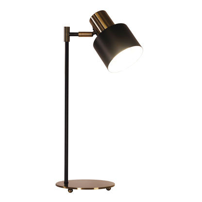 Mid-Century Task Lamp Black and Antique Brass - Ari Desk Lamp Ab