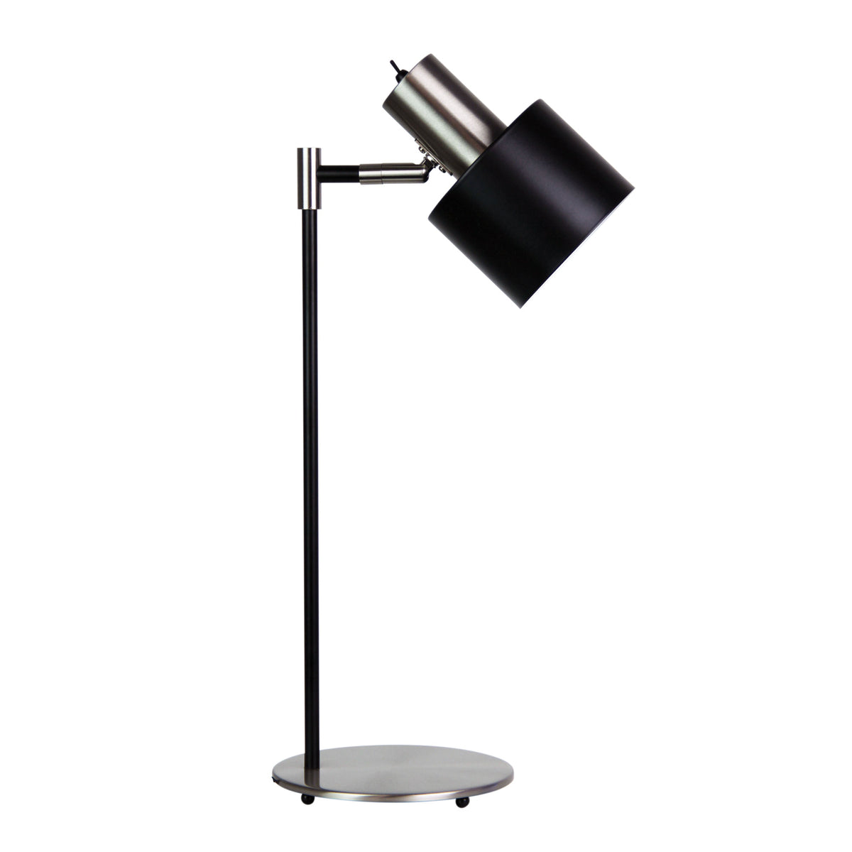 Mid-Century Task Lamp Black and Brushed Chrome - Ari Desk Bc