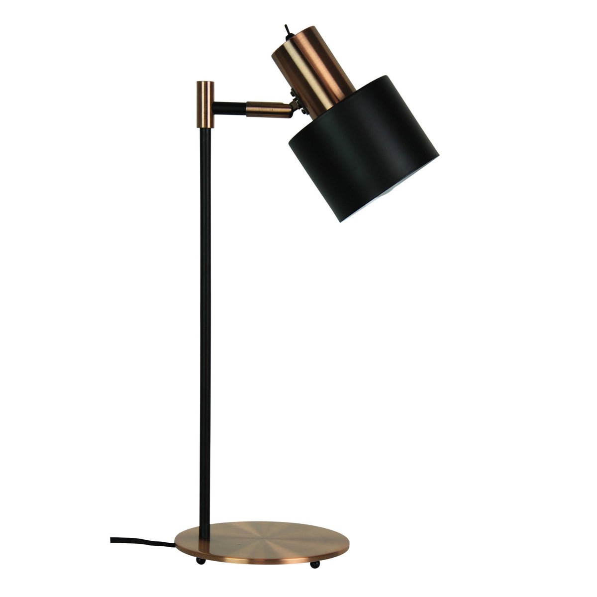 Mid-Century Task Lamp Black and Brushed Copper - Ari Desk Co