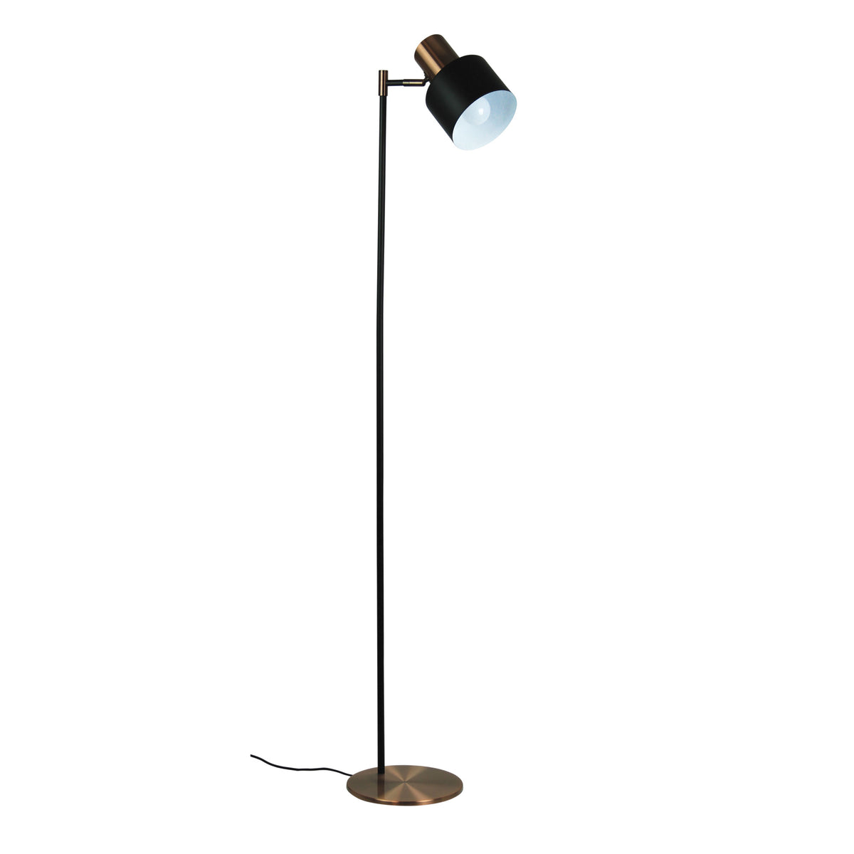 Mid-Century Task Lamp Black and Brushed Copper - Ari Floor Co