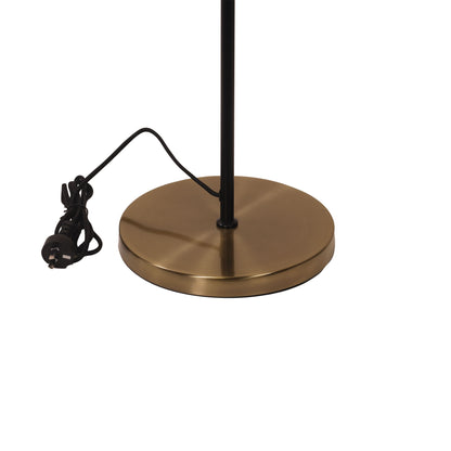 Mid-Century Task Lamp Black and Antique Brass - Ari Twin Floor Ab