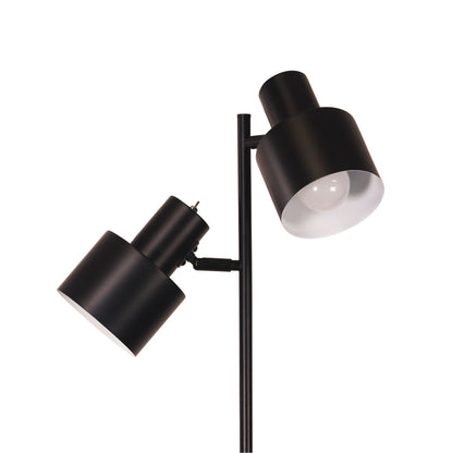 Mid-Century Task Lamp Black - Ari Twin Floor Bk