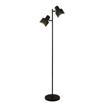 Mid-Century Task Lamp Black - Ari Twin Floor Bk