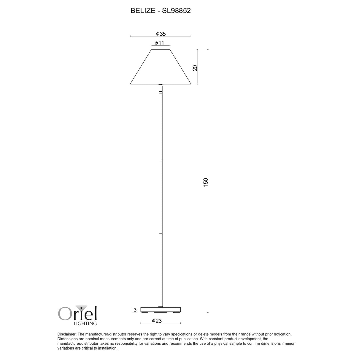 Rattan Floor Lamp - Belize Floor
