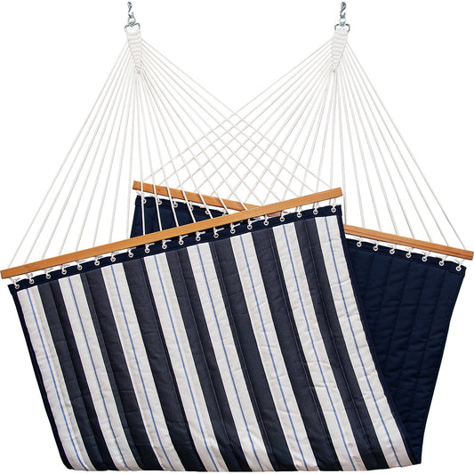 Vivere Sunbrella Quilted Spreader Bar Hammock (Double) - Harbor