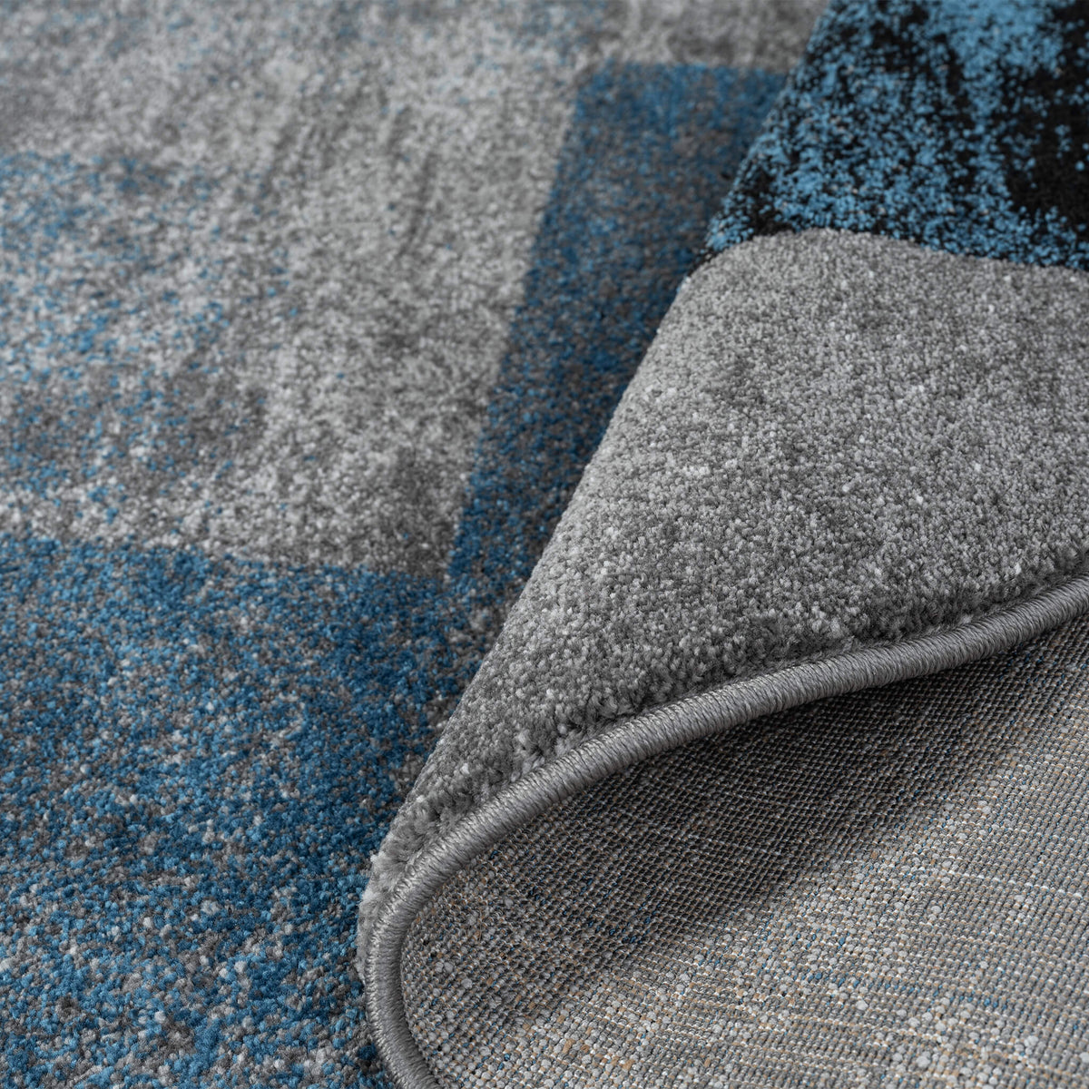 Slate 766 Blue Contemporary Round Rug
