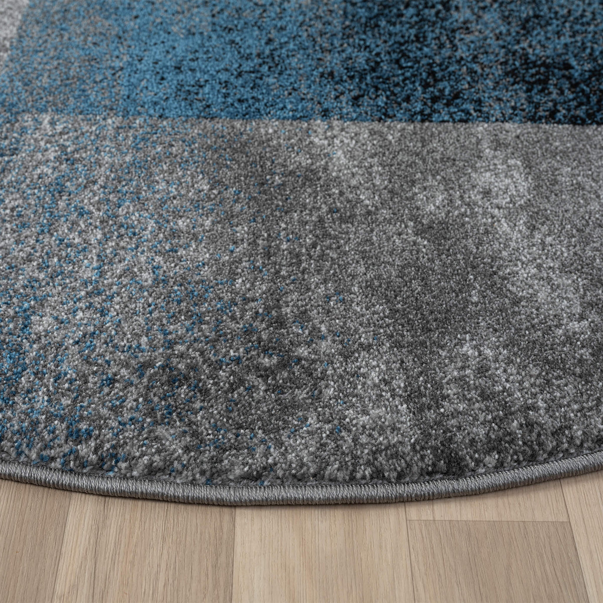 Slate 766 Blue Contemporary Round Rug