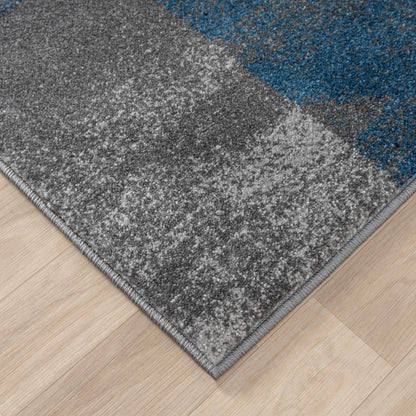 Slate 766 Blue Contemporary Rug