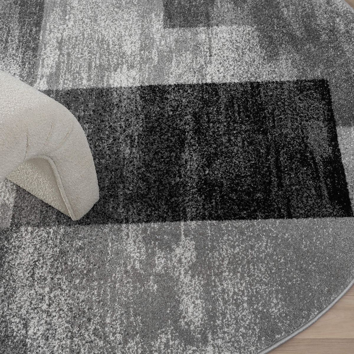 Slate 766 Grey Contemporary Round Rug