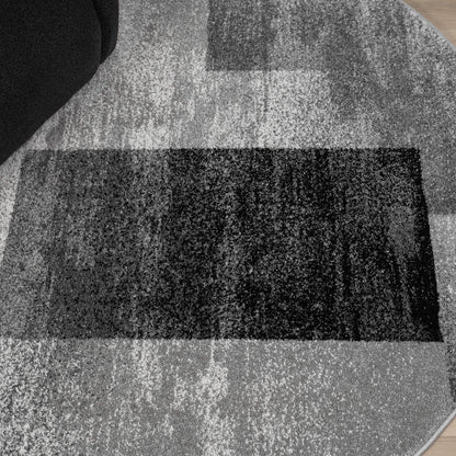 Slate 766 Grey Contemporary Round Rug