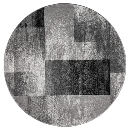 Slate 766 Grey Contemporary Round Rug