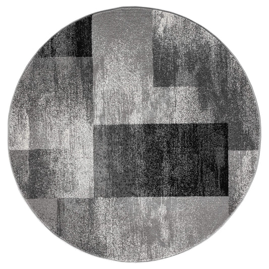 Slate 766 Grey Contemporary Round Rug
