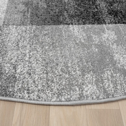 Slate 766 Grey Contemporary Round Rug