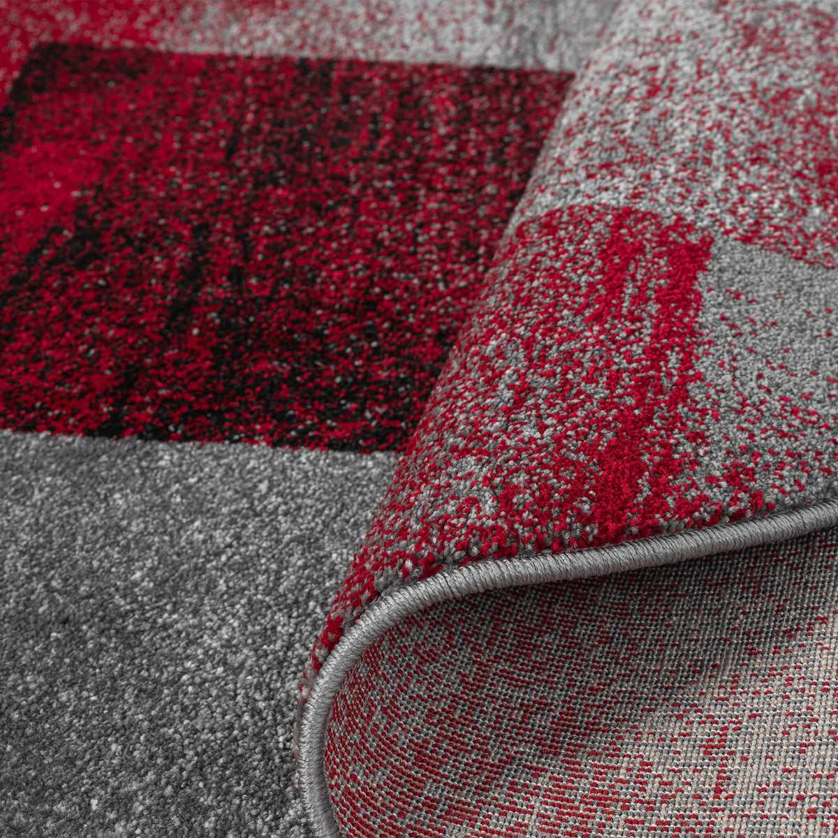 Slate 766 Red Contemporary Round Rug