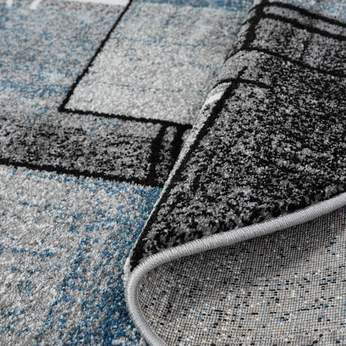 Slate 768 Blue Contemporary Round Rug