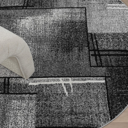 Slate 768 Grey Contemporary Round Rug