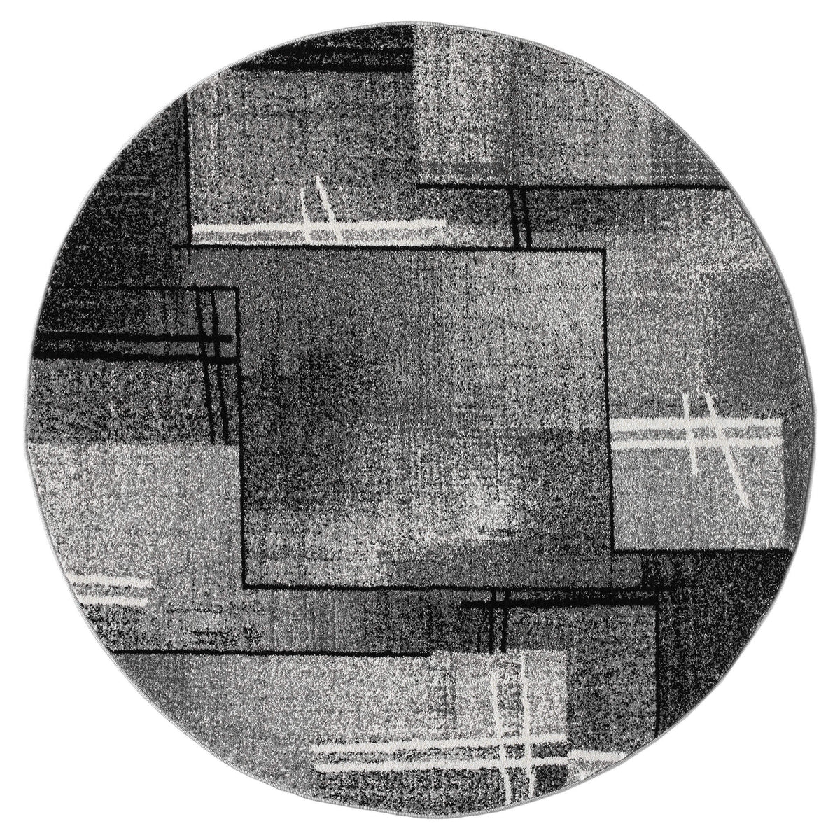 Slate 768 Grey Contemporary Round Rug