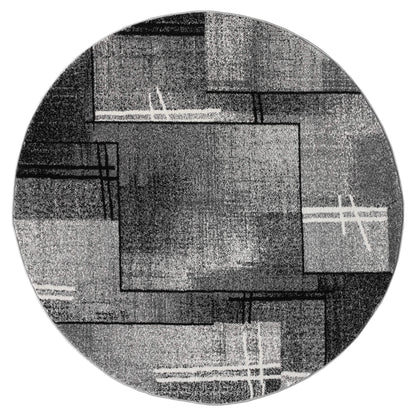 Slate 768 Grey Contemporary Round Rug